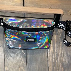 VS PINK Holographic Fanny Pack - used few times, excellent condition!!